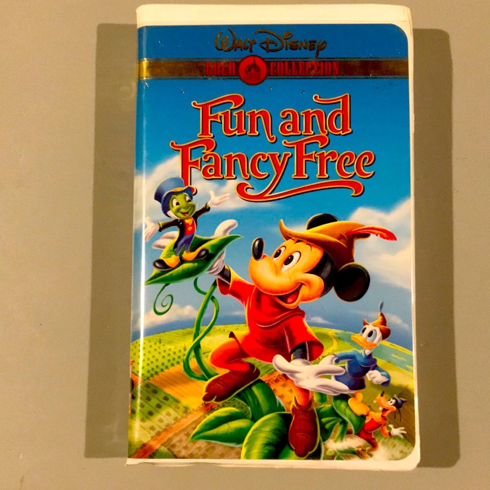 Walt Disney Gold Classic Collection Fun and Fancy Free VHS Tape Gold collection